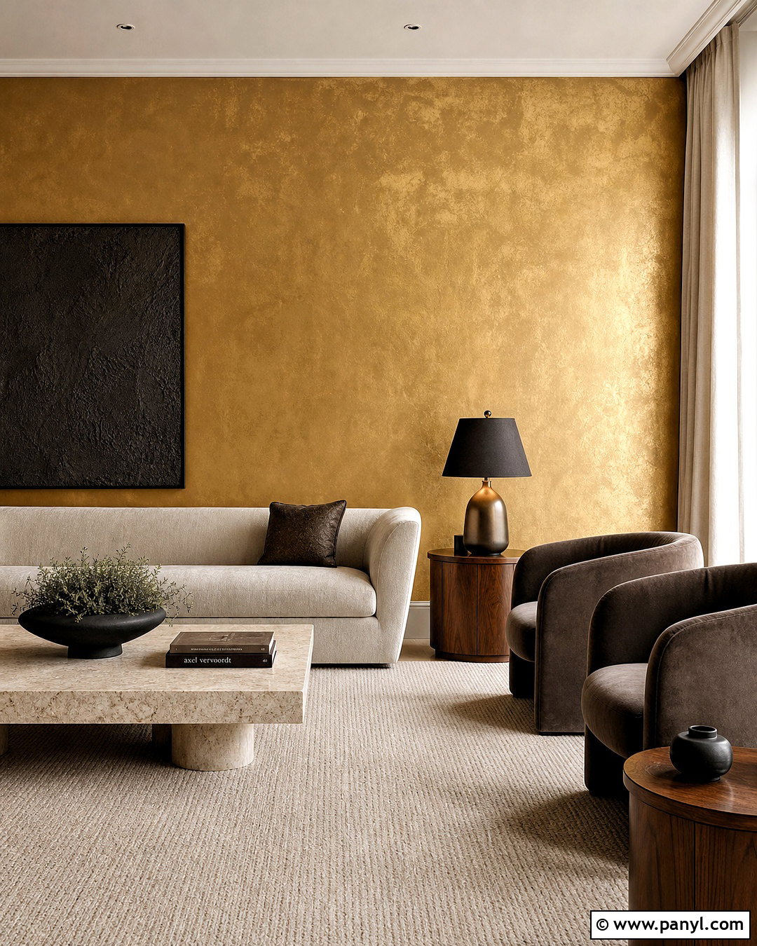 Textured Gold Wall Paint Living Room - 20 gold wall paint living room ideas