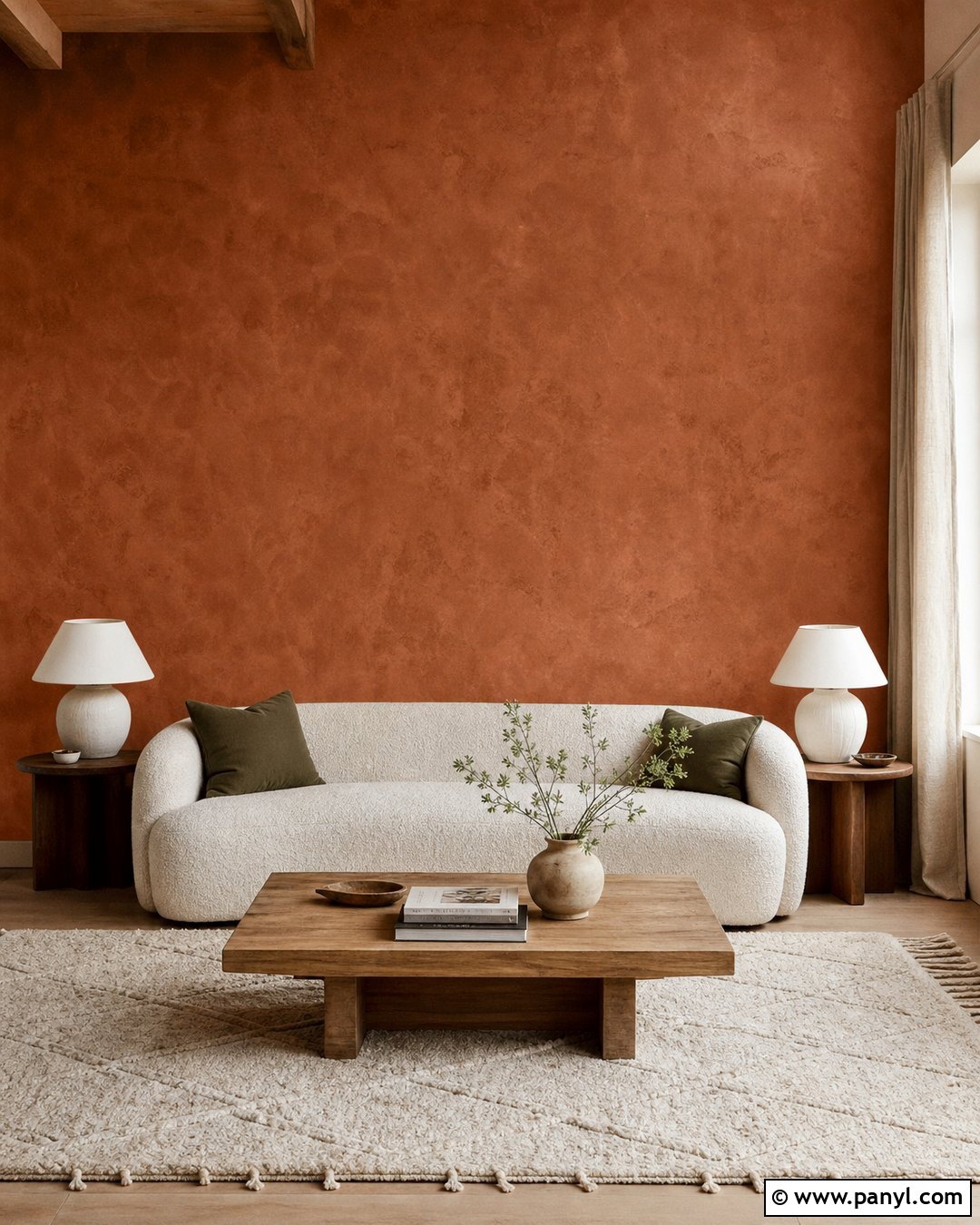 Textured Orange Brown Wall - 20 Orange Brown Wall Ideas