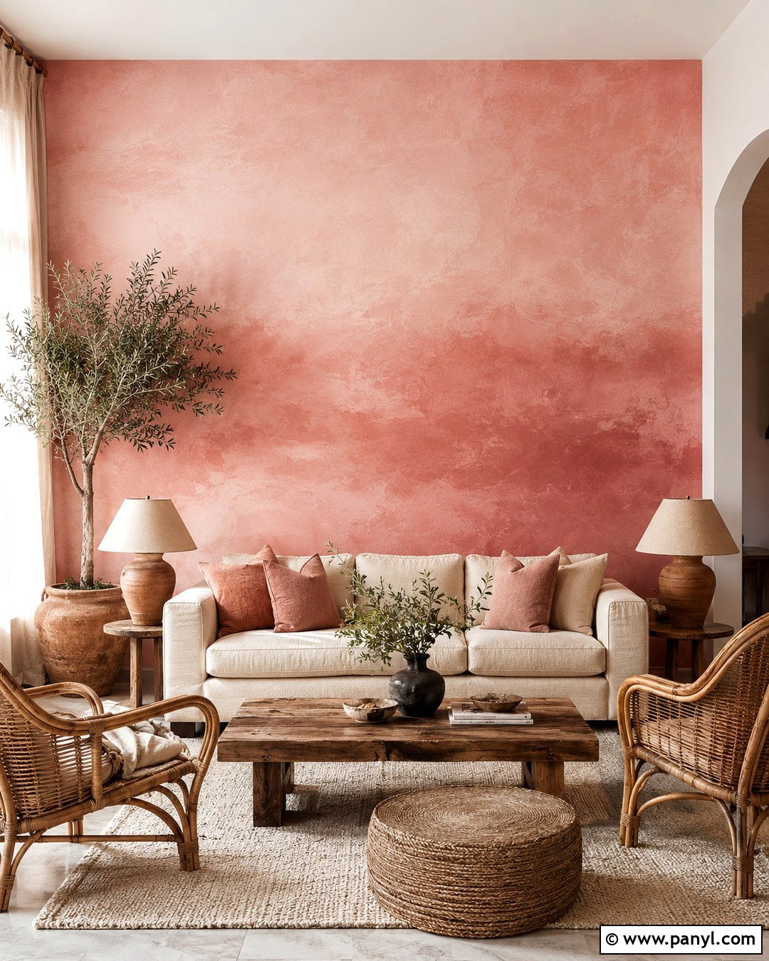 Textured Pink Ombre Wall - 20 Pink Ombre Wall Paint Ideas