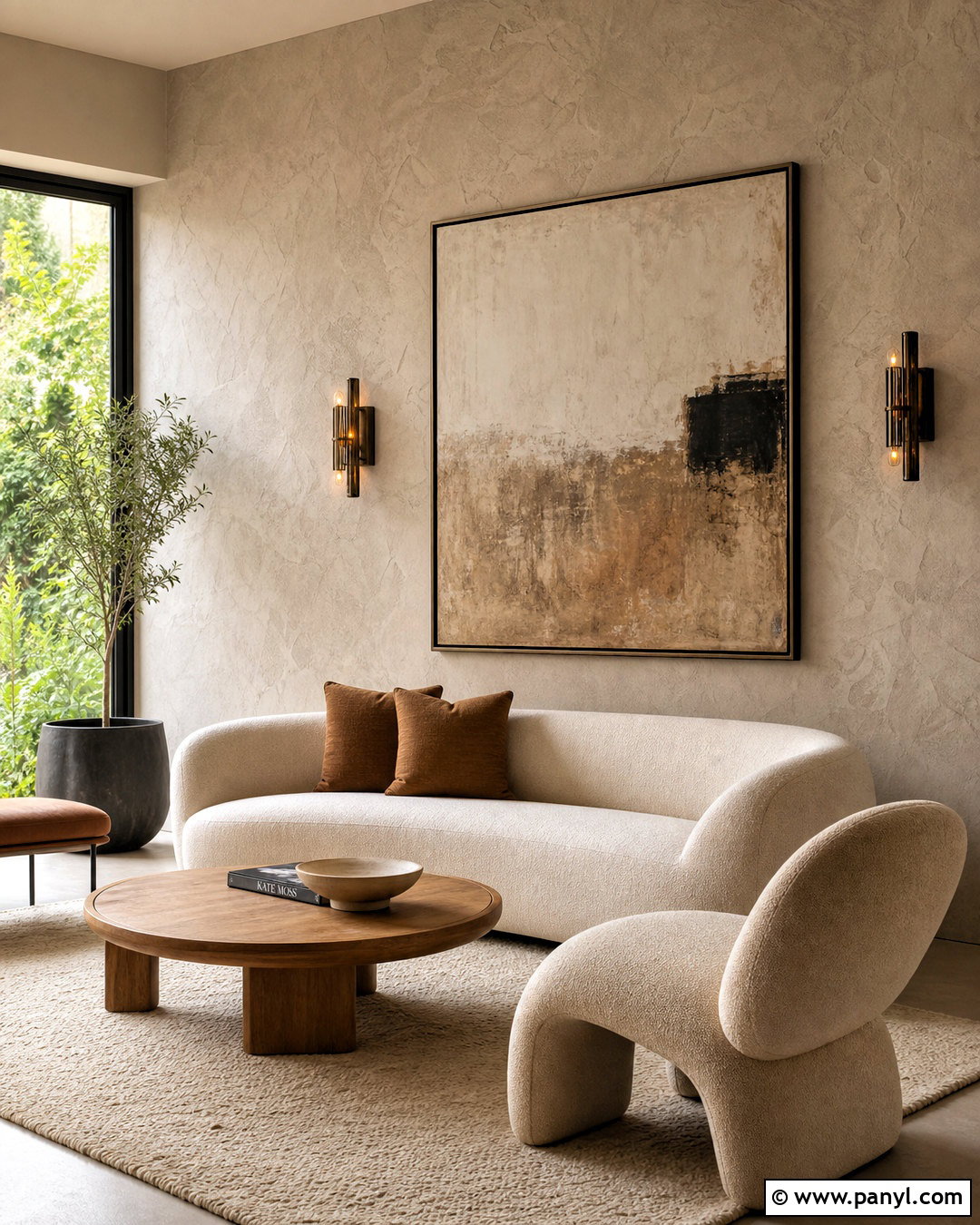 Textured Plaster Accent Wall - 20 accent wall ideas