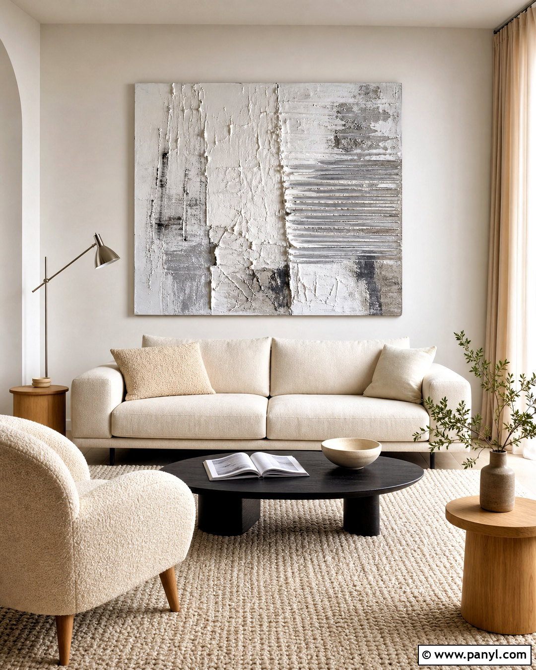 Textured Silver Wall Art Living Room - 20 silver wall art ideas