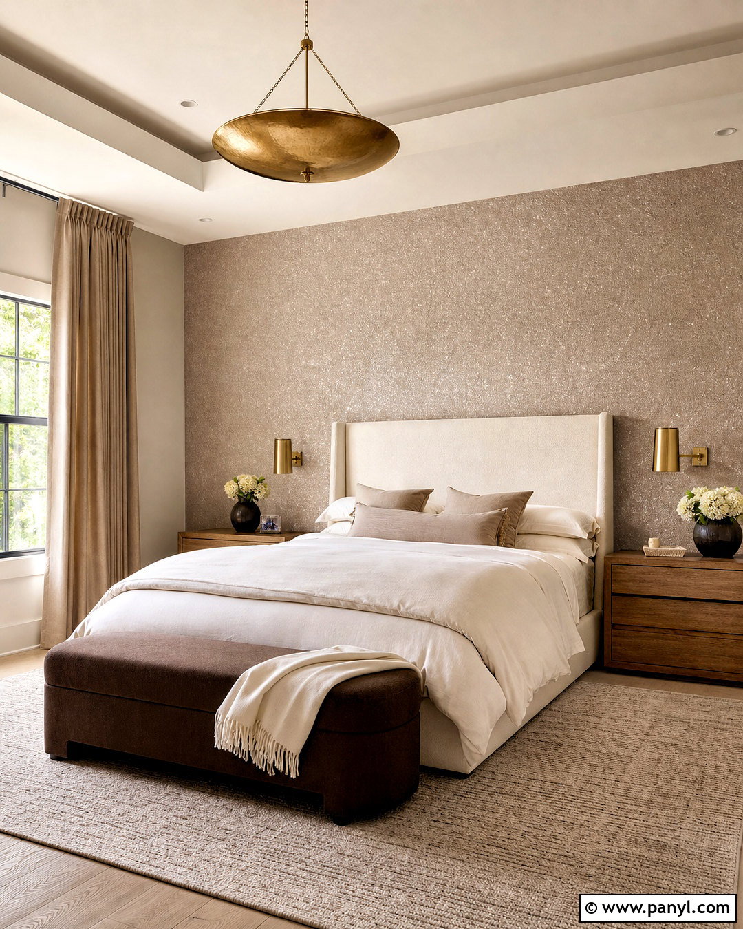 Textured Sparkly Wall Primary Bedroom - 20 sparkly walls