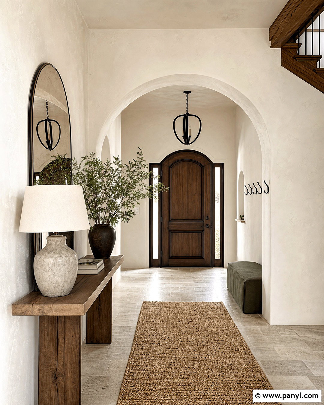 Textured Stucco Entryway Wall - 20 stucco walls