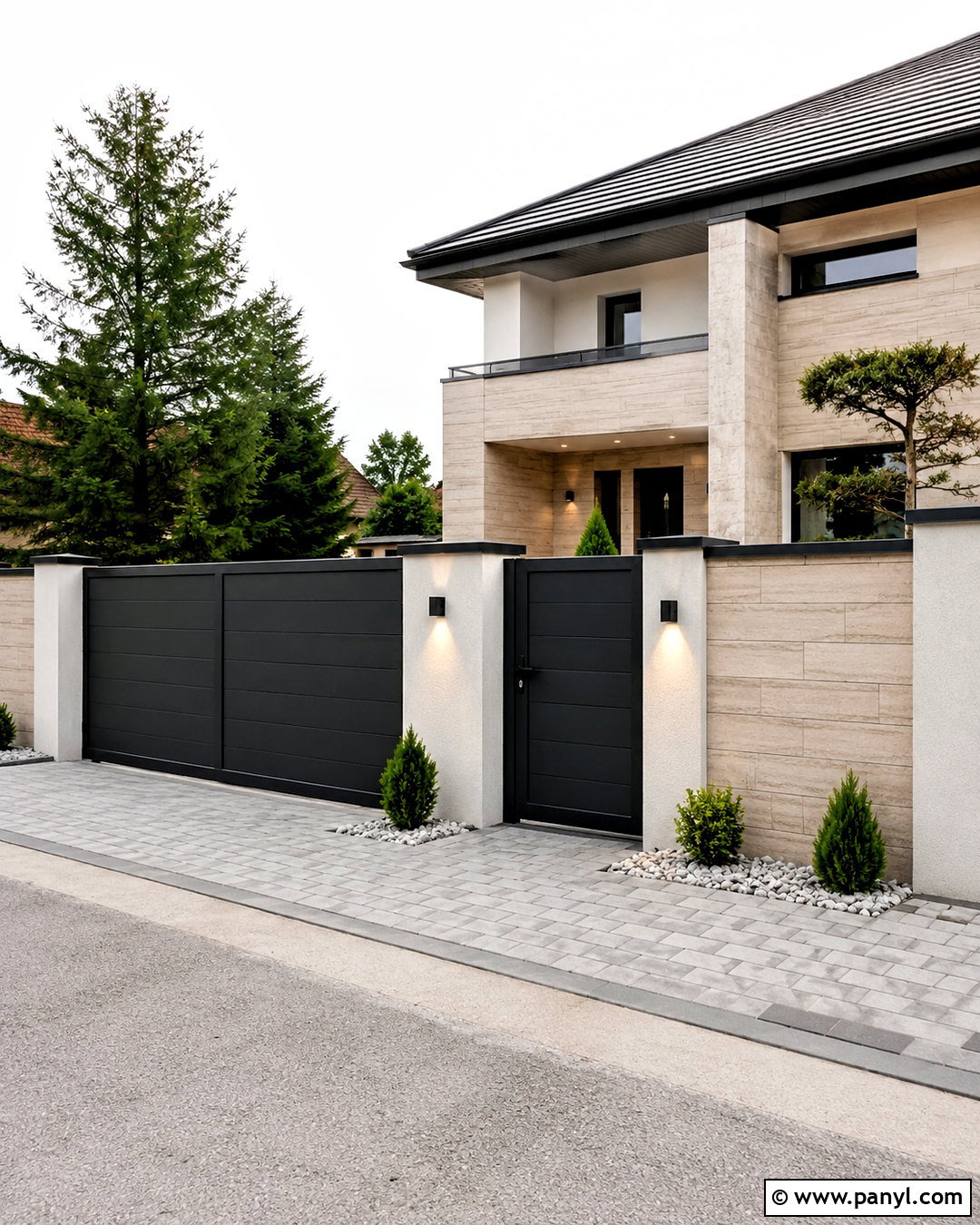 Textured Tile Compound Wall - 20 compound wall design exterior modern simple ideas