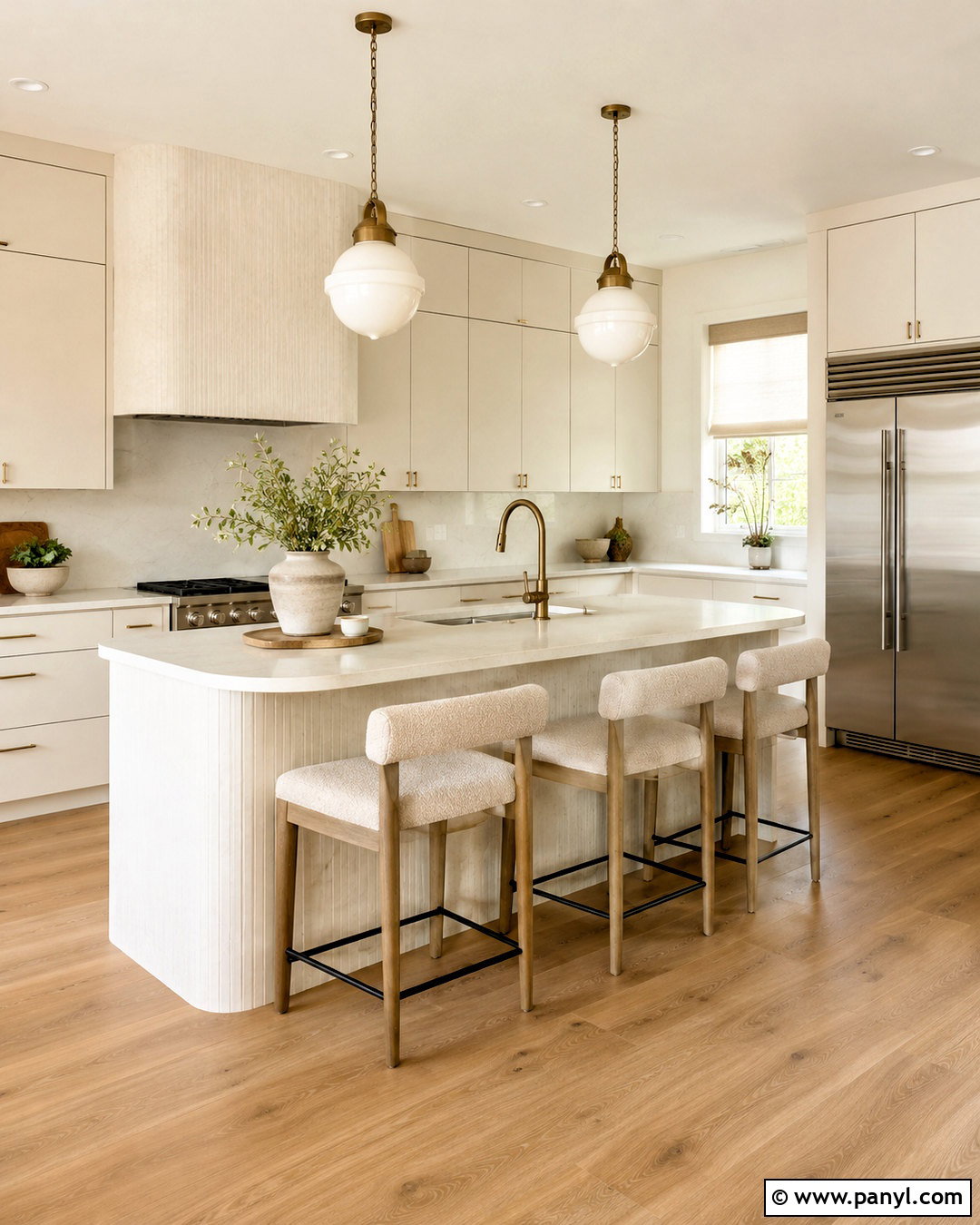 Textured White Modern Kitchen - 20 modern kitchen design ideas