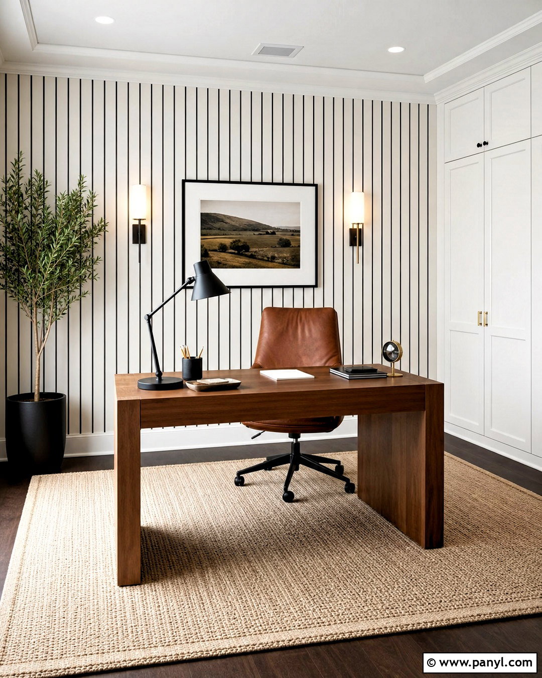 Thin Black And White Wall Stripes - 20 stripe paint ideas for walls
