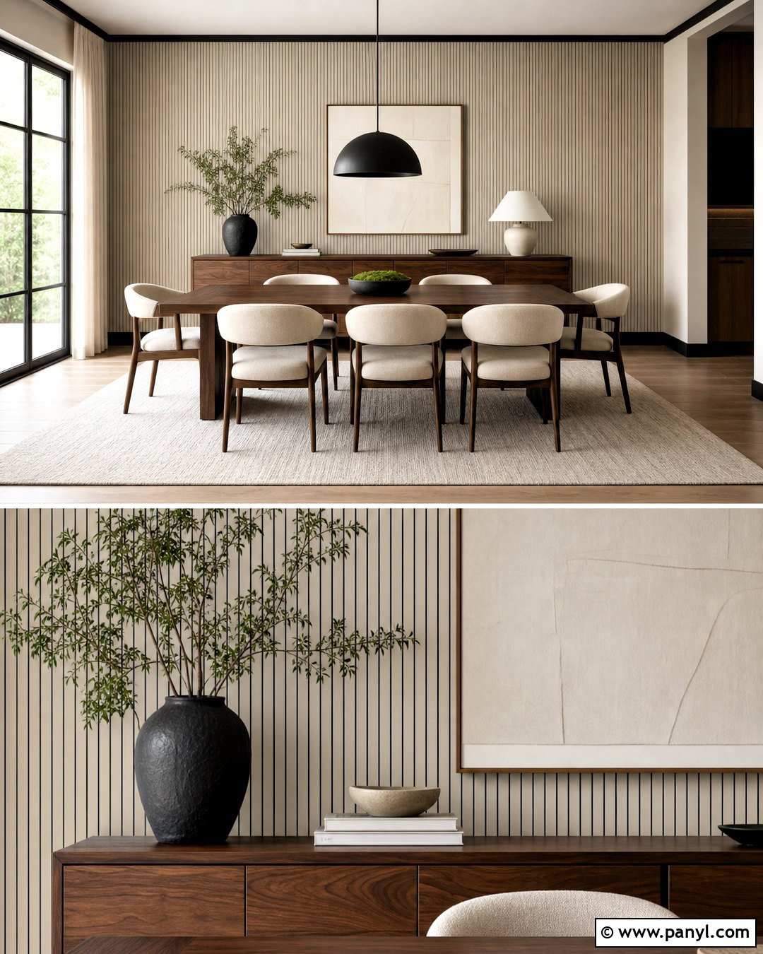 Thin Pinstripe Accent Wall - 20 diy striped wall ideas