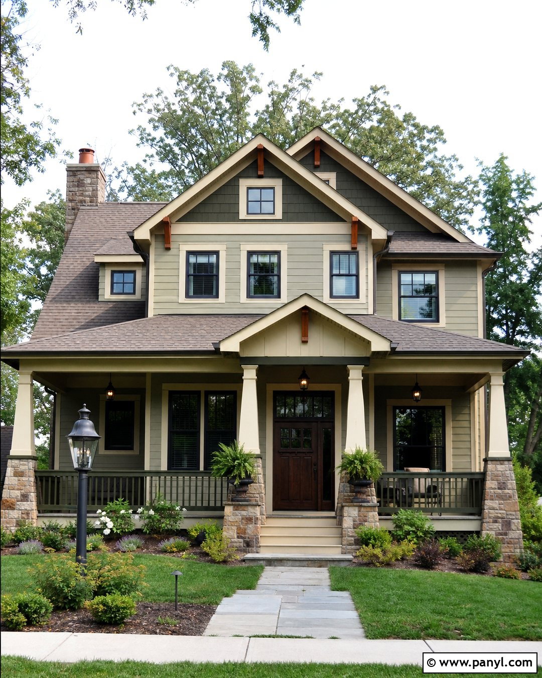 Three Color Craftsman Exterior Wall Paint - 35 exterior wall paint ideas