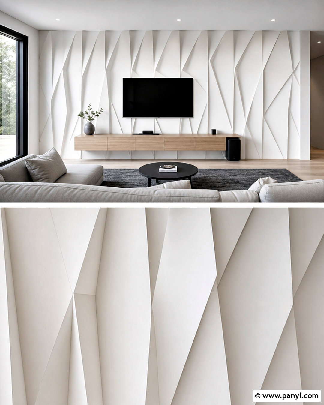 Three Dimensional Geometric Wall - 20 geometric wall design ideas