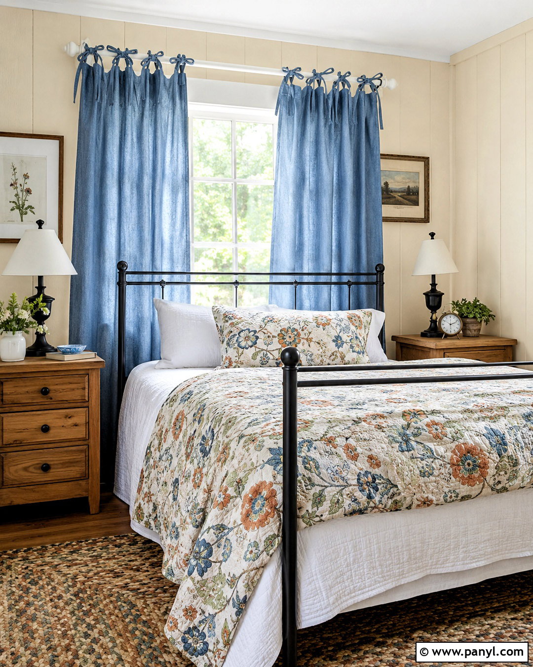 Tie Top Denim Curtains For Cottage Room - 20 denim curtains