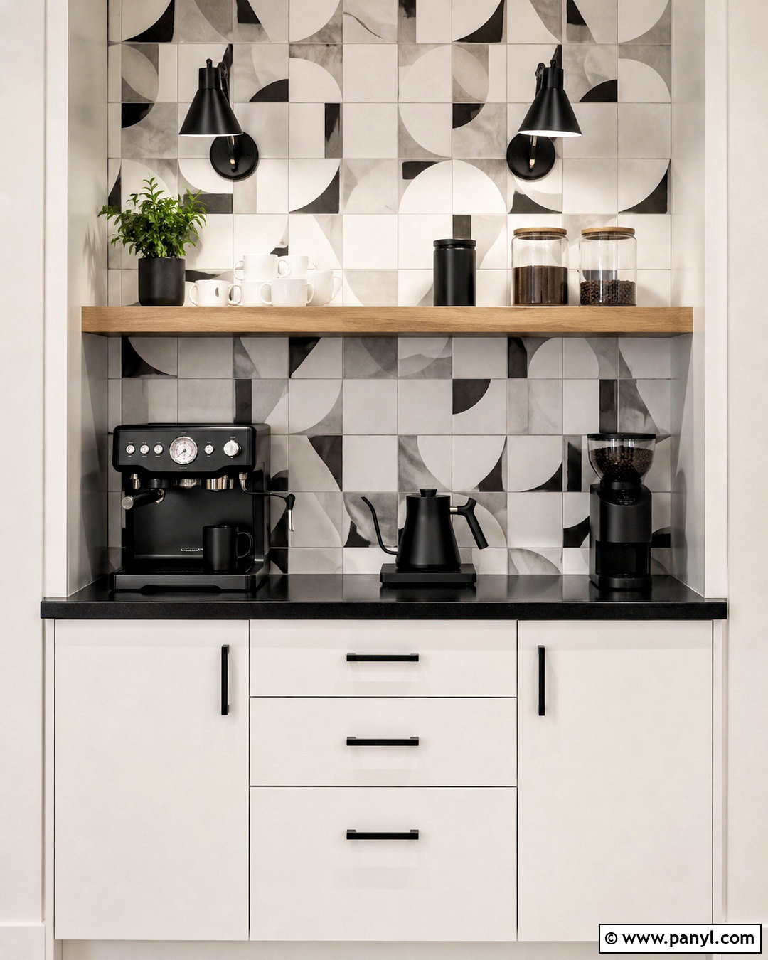 Tile Backsplash Coffee Bar - 20 modern coffee bar ideas