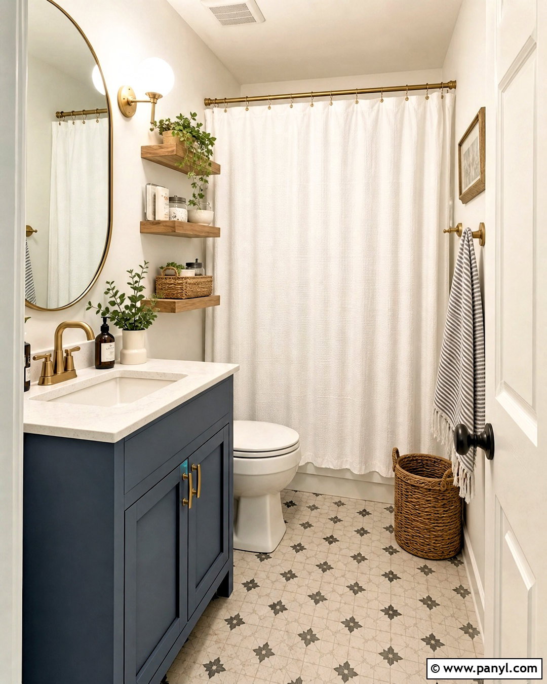 Tiny Bathroom With A Budget Refresh - 20 tiny bathroom ideas
