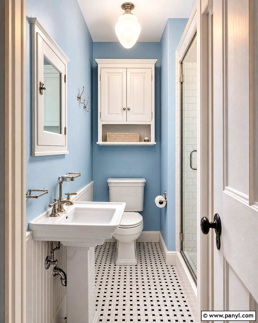 Tiny Bathroom With A Pedestal Sink - 20 tiny bathroom ideas
