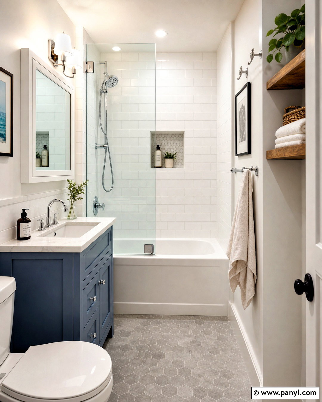 Tiny Bathroom With A Shower Tub Combo - 20 tiny bathroom ideas