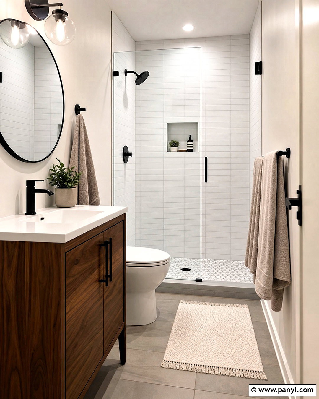 Tiny Bathroom With A Walk-In Shower - 20 tiny bathroom ideas