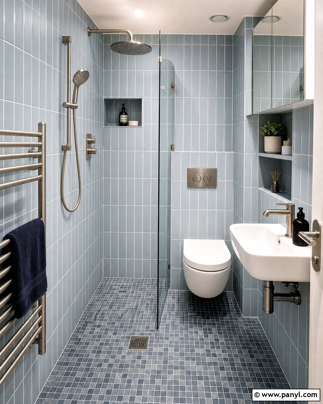 Tiny Bathroom With A Wet Room Layout - 20 tiny bathroom ideas