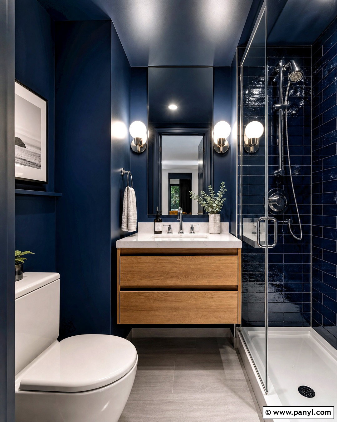 Tiny Bathroom With Dark Colors - 20 tiny bathroom ideas