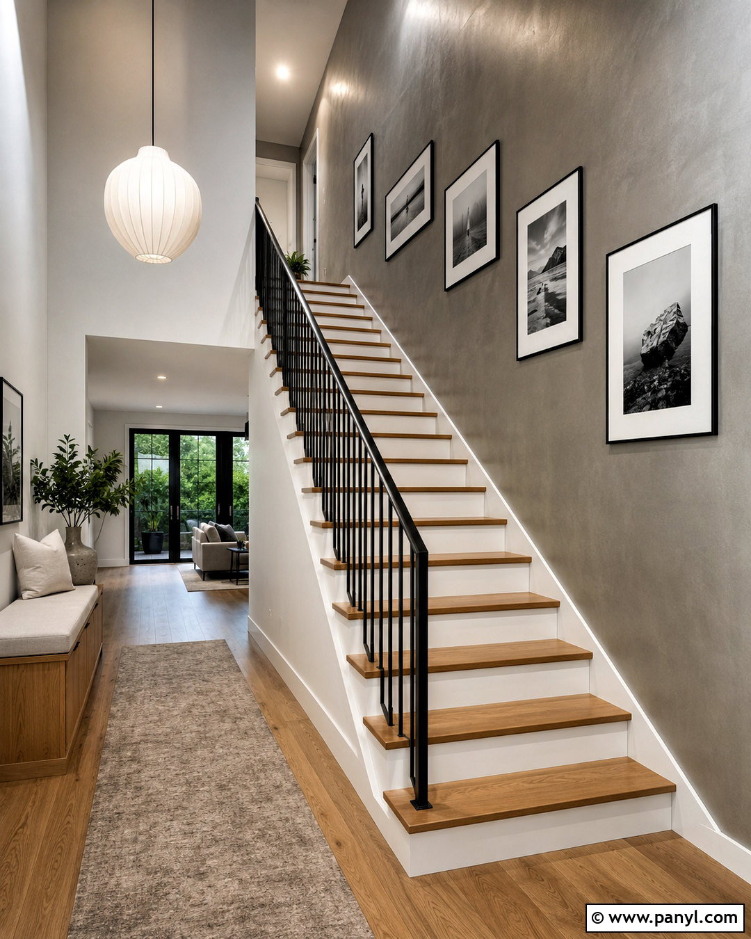 Titanium Metallic Paint Stairway - 20 metallic paint colors