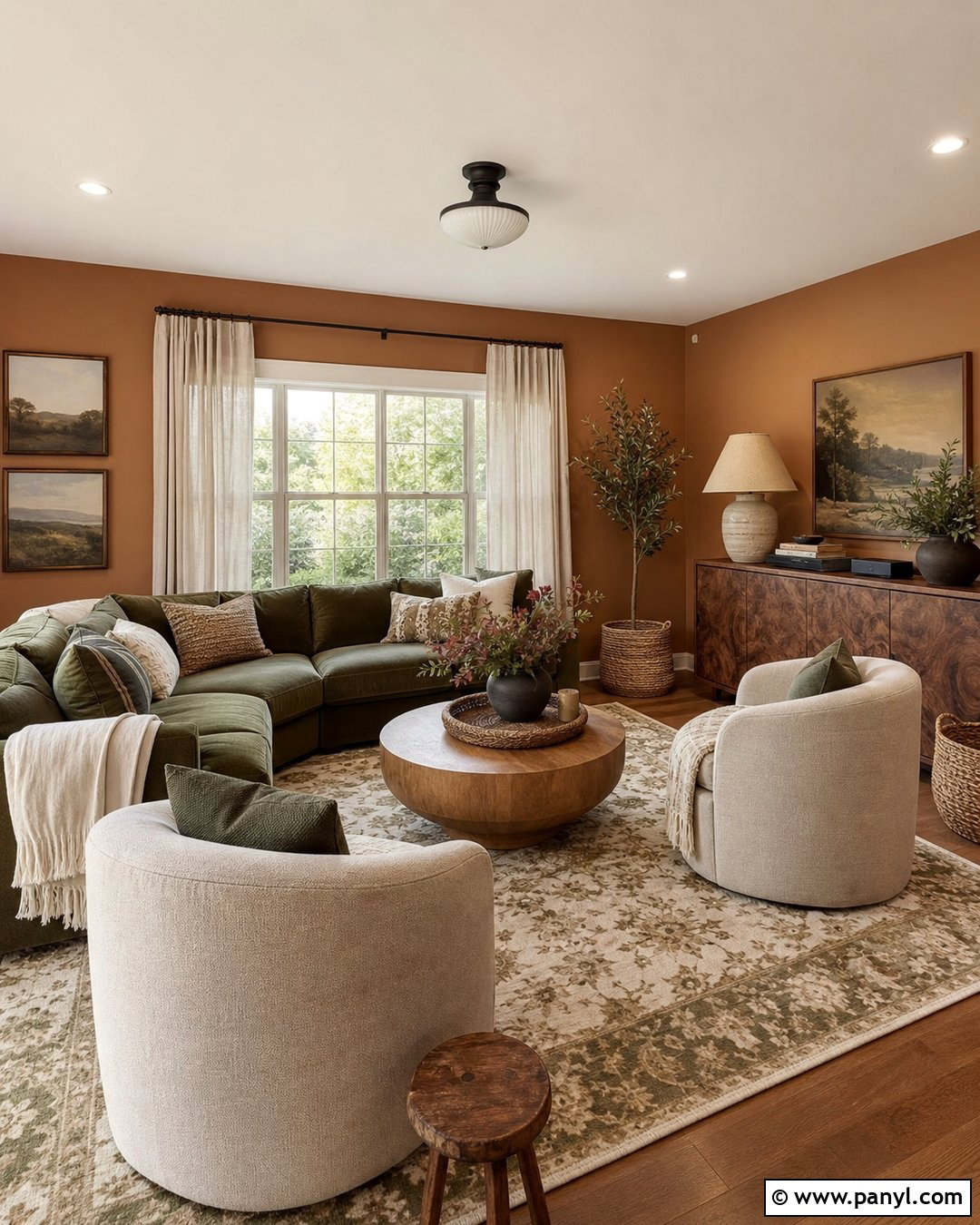Toffee Brown Living Room Walls - 25 Warm Brown Wall Color Ideas