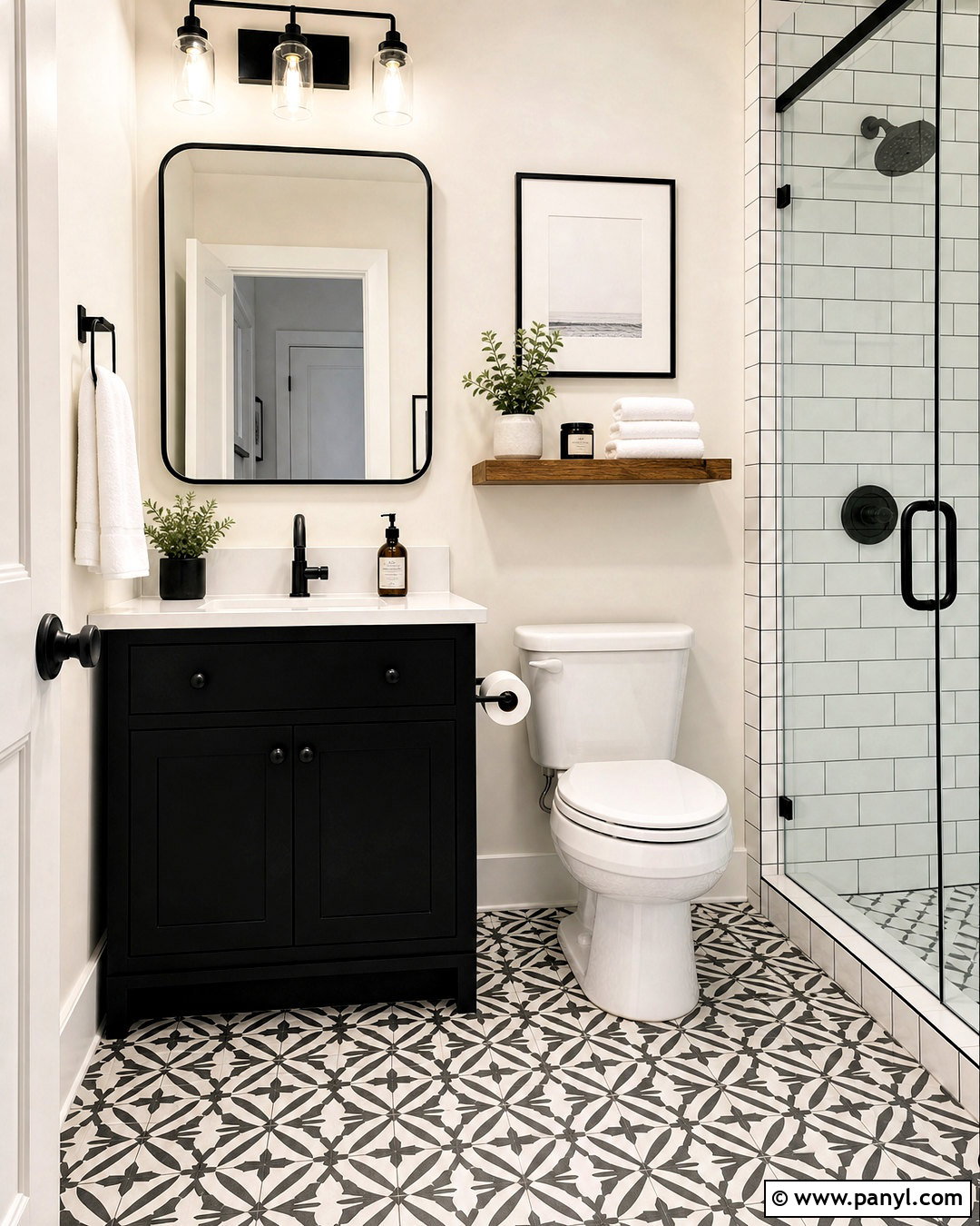 Toilet With Patterned Floor Tile - 20 toilet design ideas