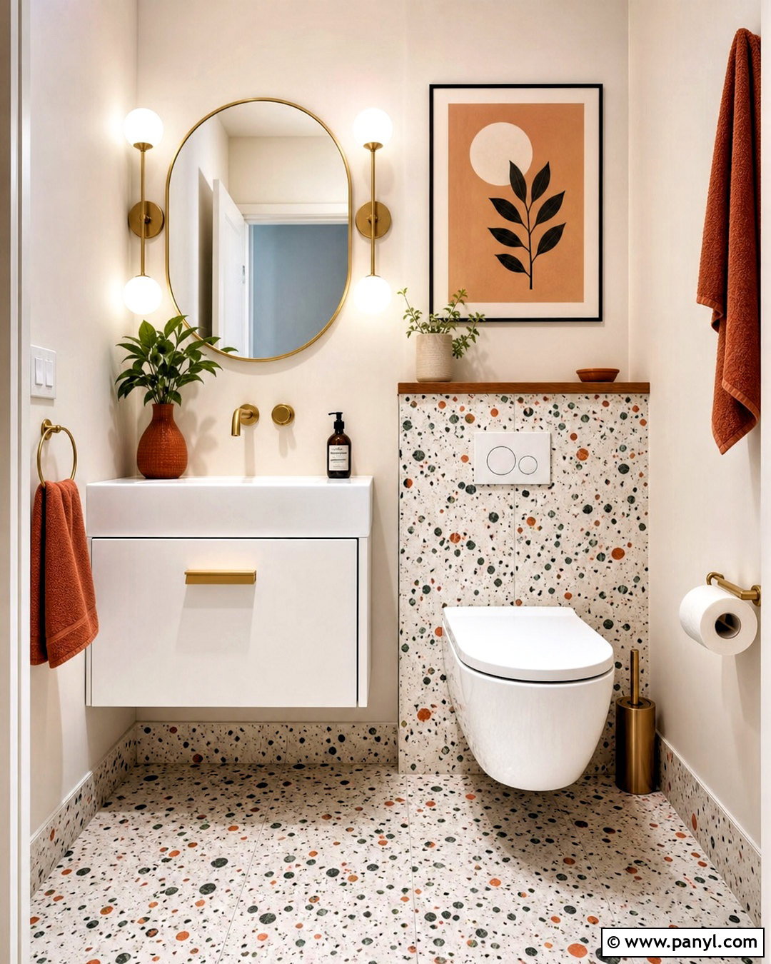 Toilet With Terrazzo Tile - 20 toilet design ideas