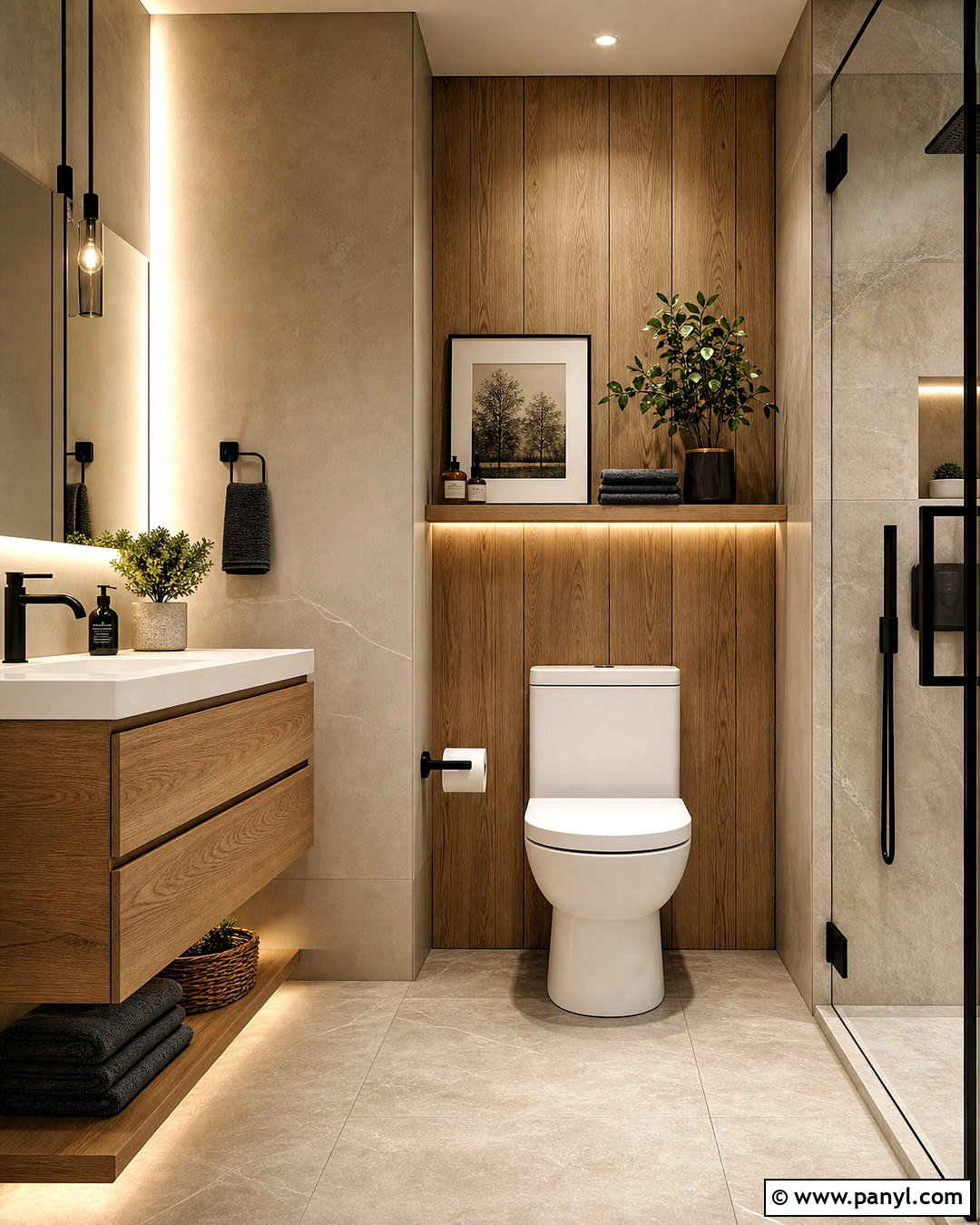 Toilet With Wood Accent Wall - 20 toilet design ideas