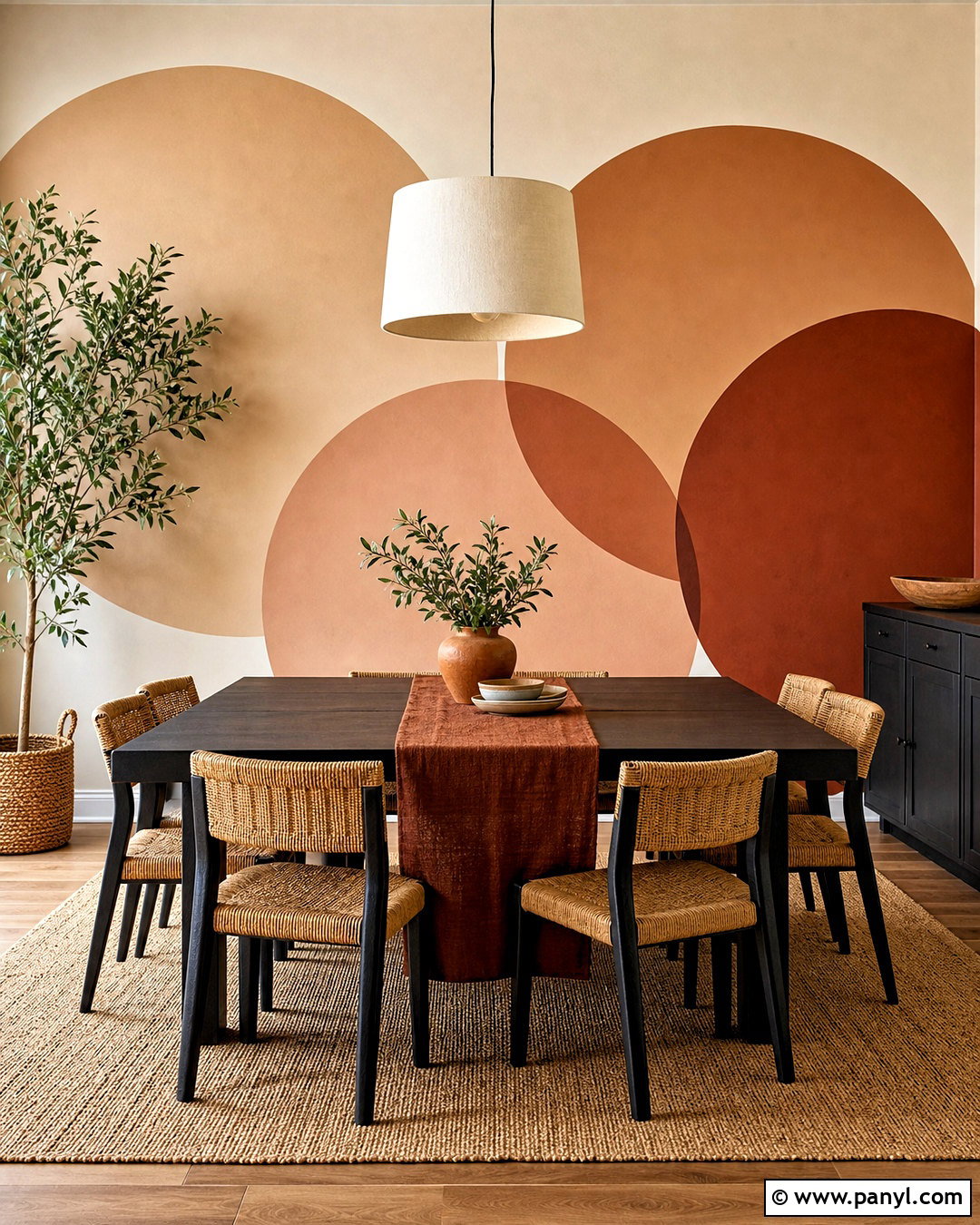 Tonal Circle Wall Painting - 20 unique wall painting ideas