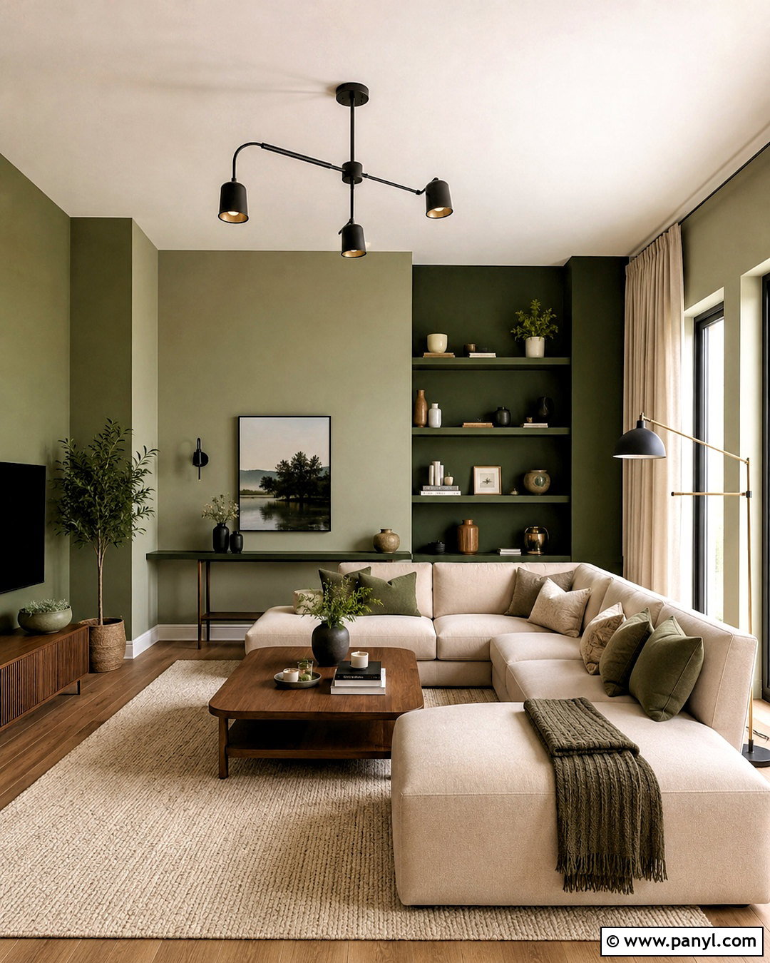 Tonal Color Block Walls - 20 painting ideas for home walls