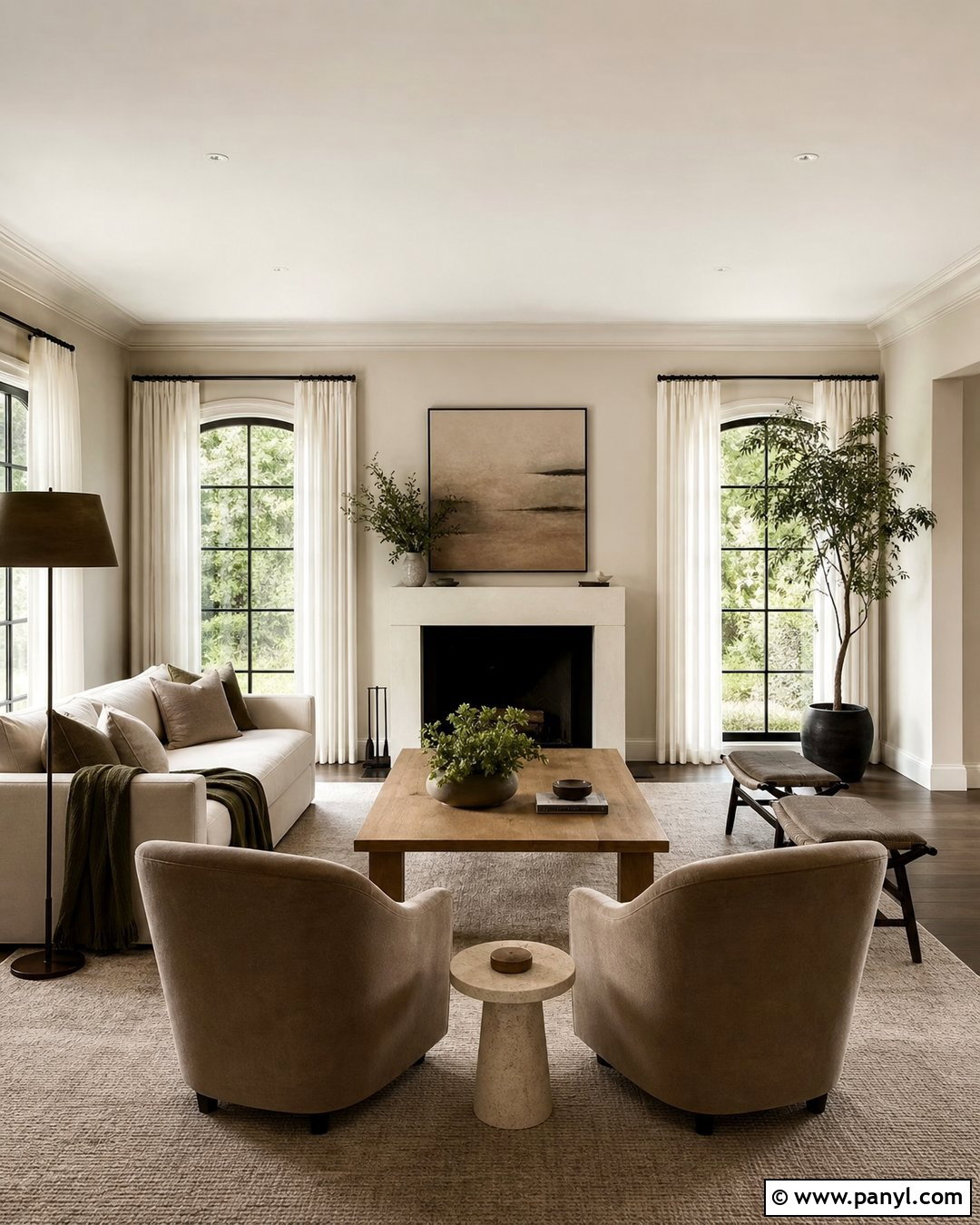 Tonal Neutral Living Room Wall Color - 50 wall colour ideas