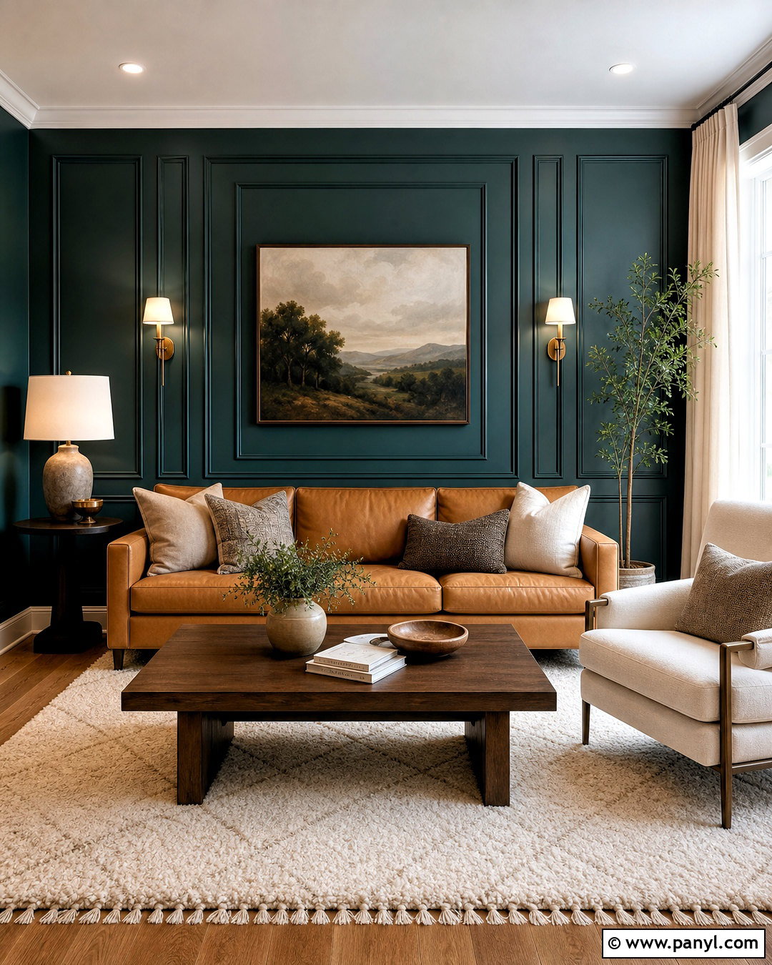 Tonal Paneled Feature Wall - 20 painted feature wall ideas