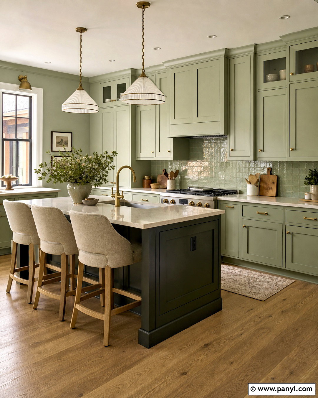 Tonal Sage Green Kitchen - 20 sage green kitchen colour scheme ideas