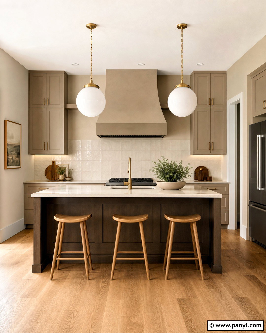 Tonal Taupe Kitchen Walls And Cabinets - 20 taupe kitchen walls