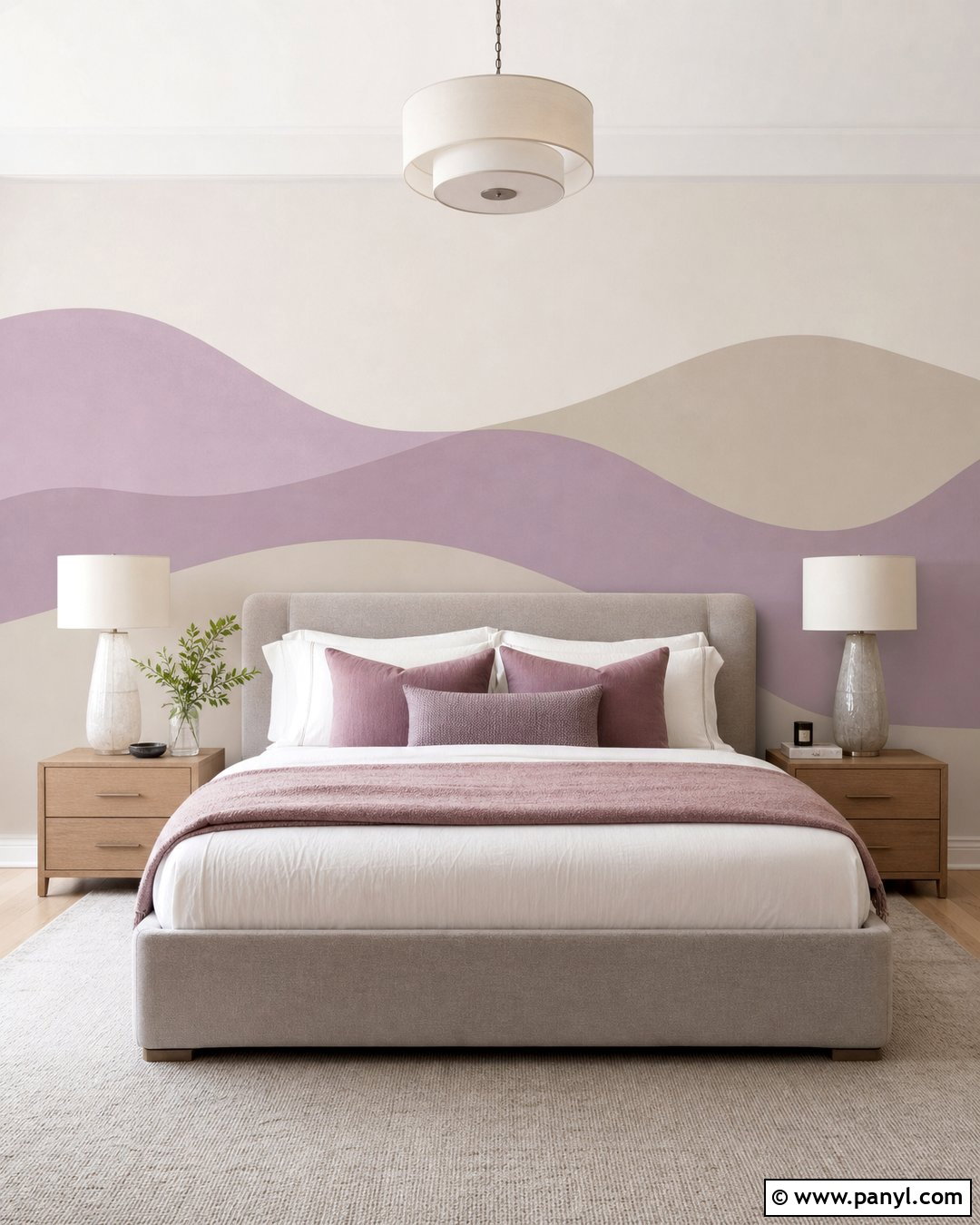 Tonal Wave Wall Paint - 30 Paint On Wall Ideas