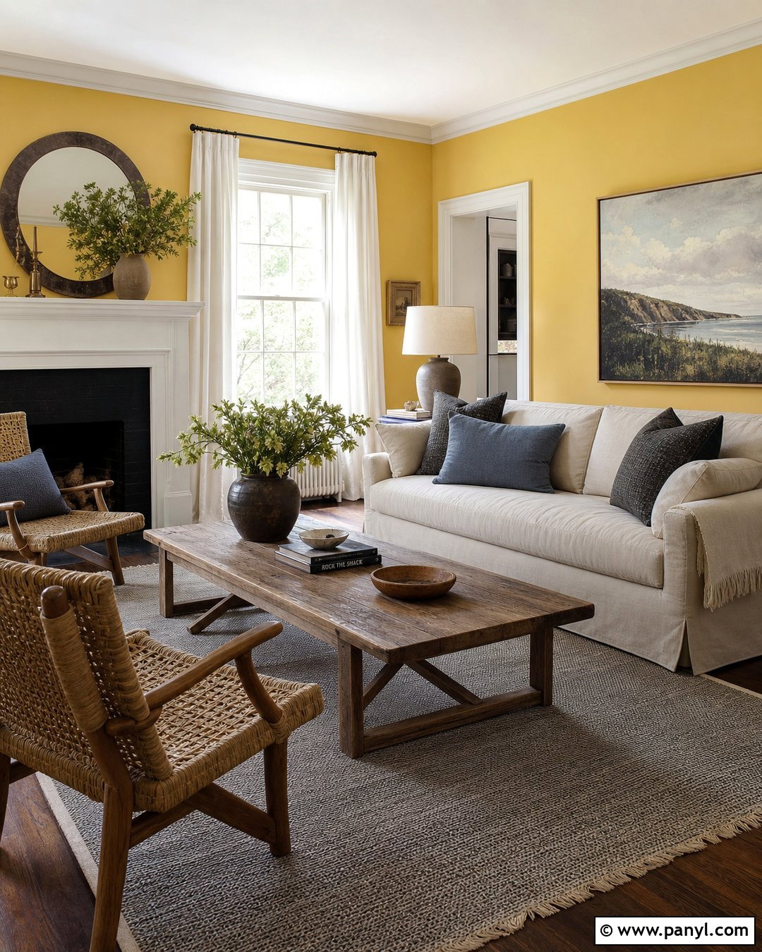 Tone Down Yellow Walls With Neutral Slipcovers - 20 How To Tone Down Yellow Walls