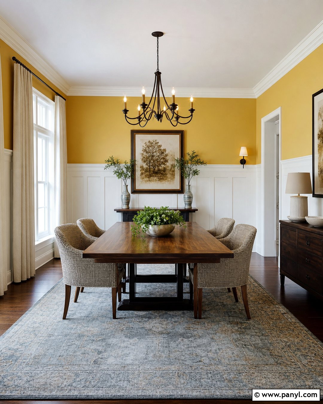Tone Down Yellow Walls With White Wainscoting - 20 How To Tone Down Yellow Walls