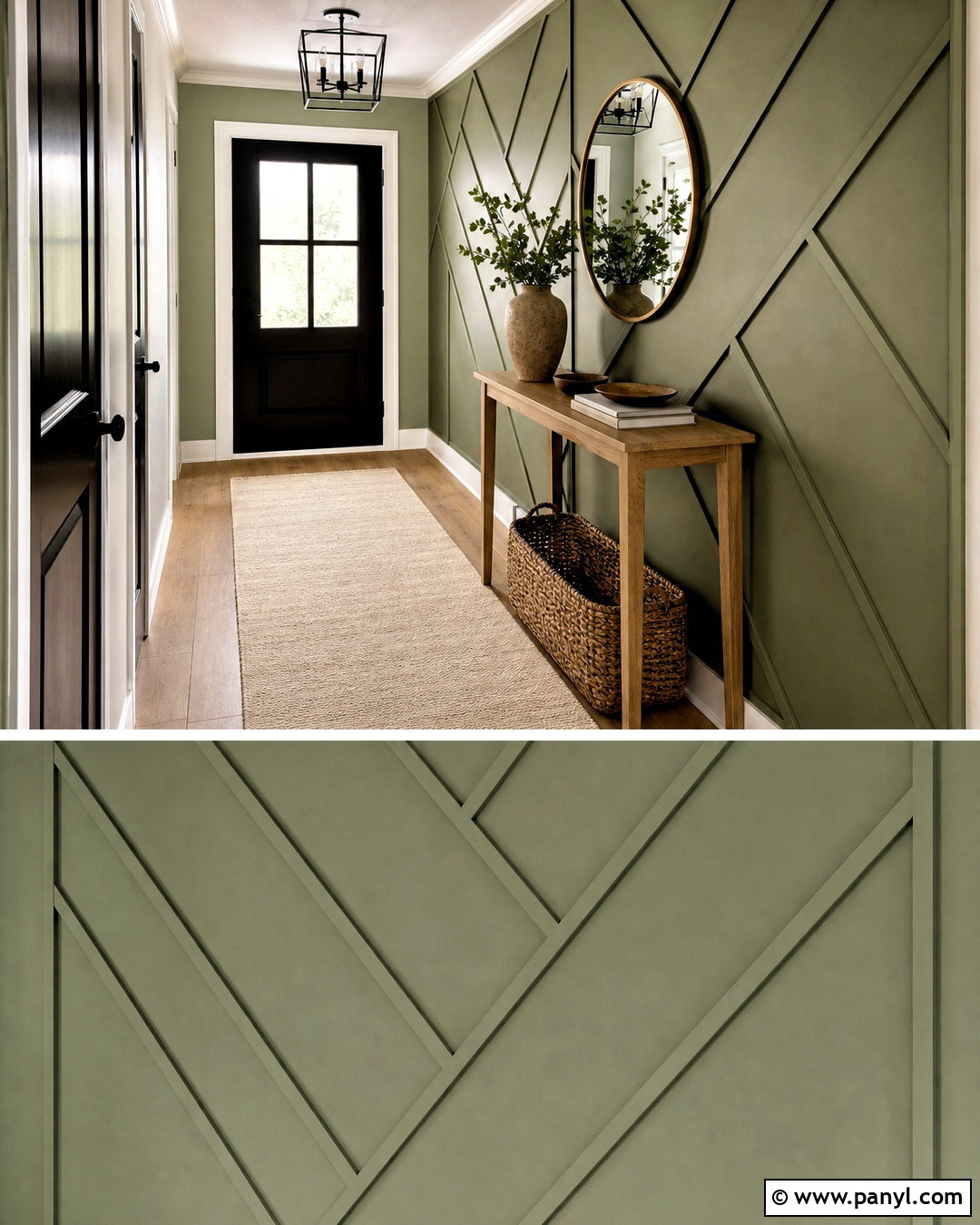 Tone On Tone Geometric Wall Paneling - 20 geometric wall design ideas