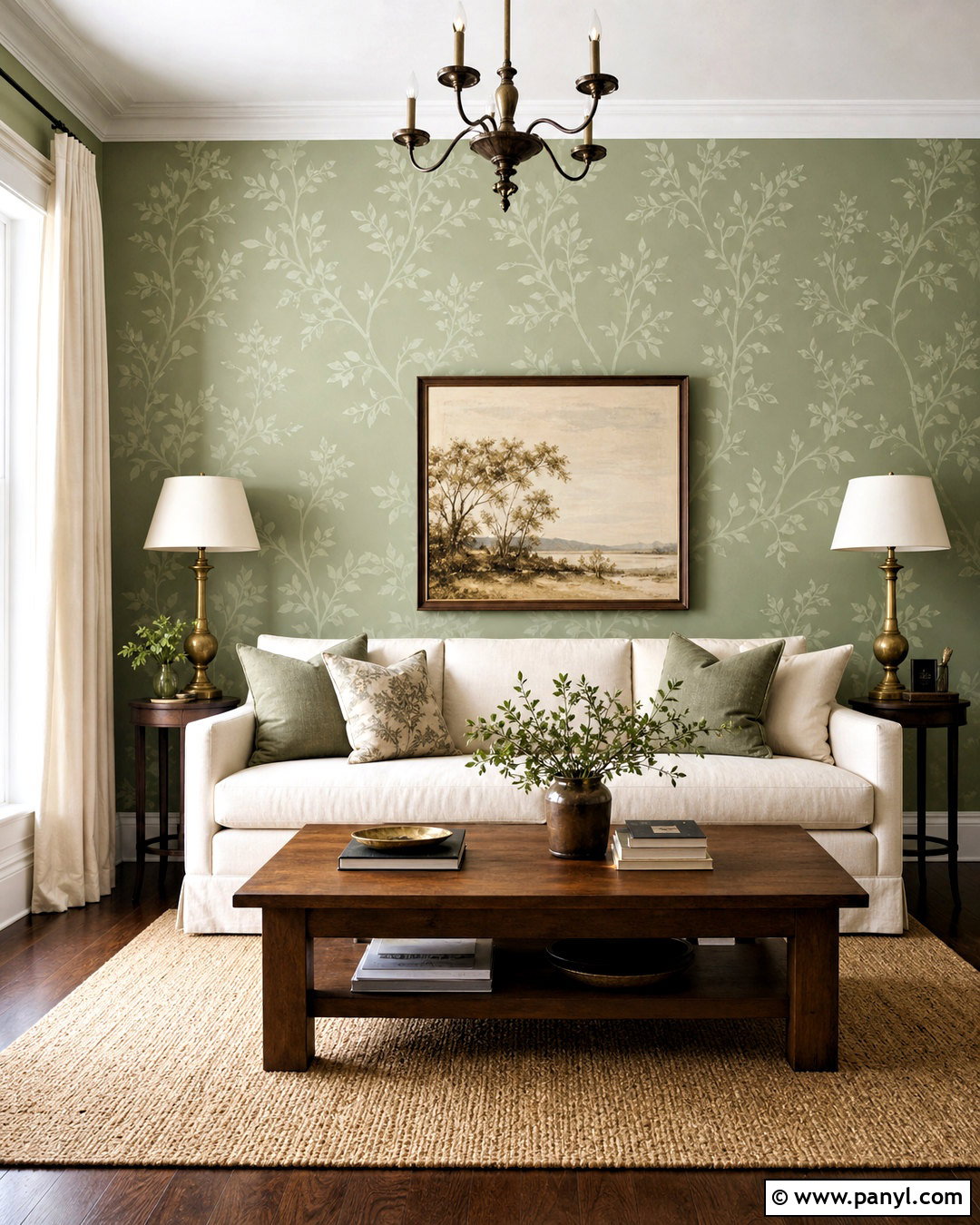 Tone On Tone Stencil Wall Paint Pattern - 20 wall paint patterns living room ideas