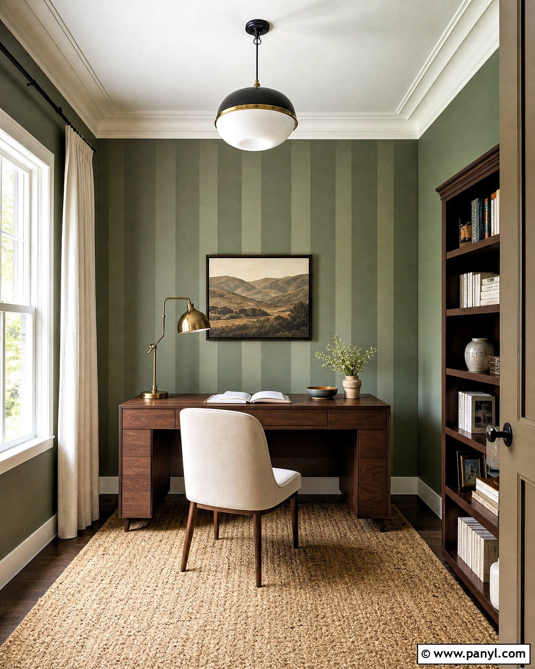 Tone-On-Tone Wall Stripes - 20 how to paint stripes on a wall ideas