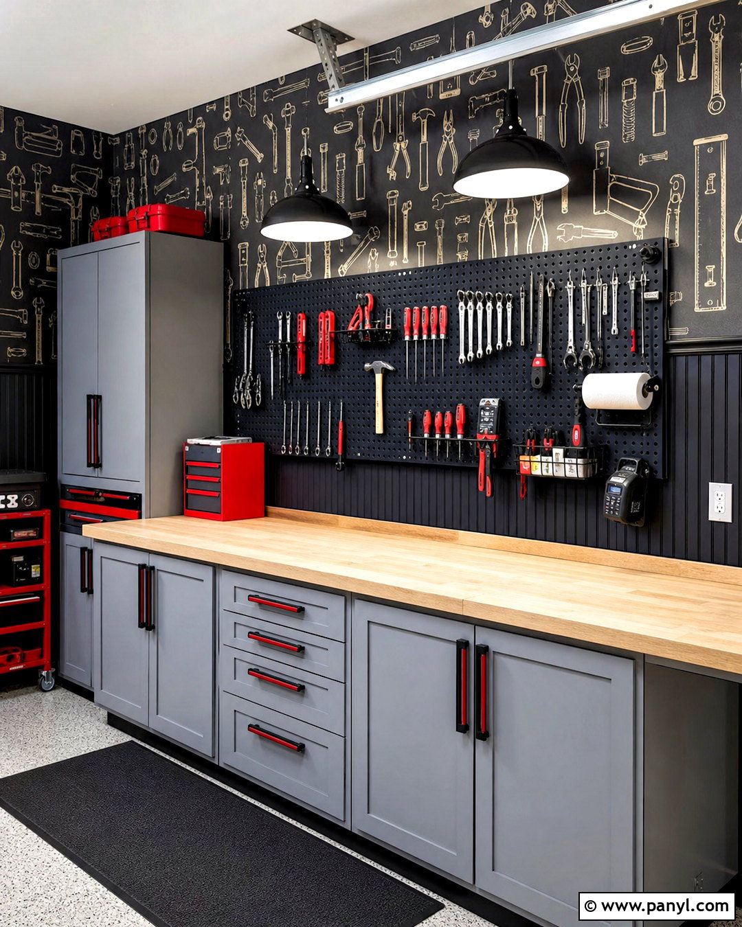 Tool Pattern Garage Wallpaper - 20 garage wallpaper ideas