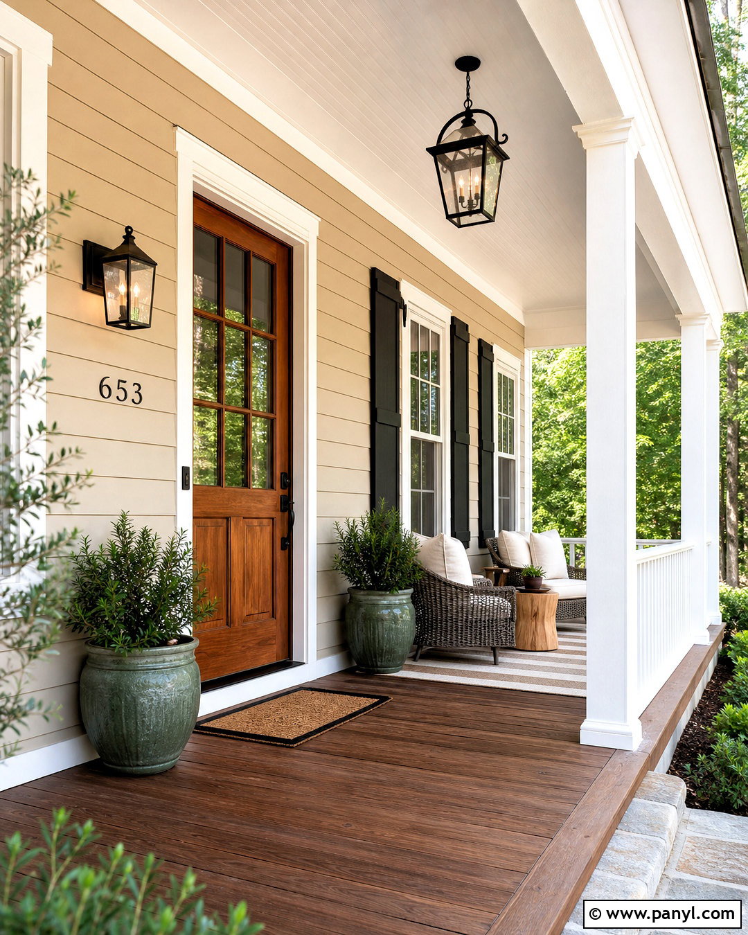 Touch of Sand Covered Porch - 20 touch of sand sherwin williams ideas