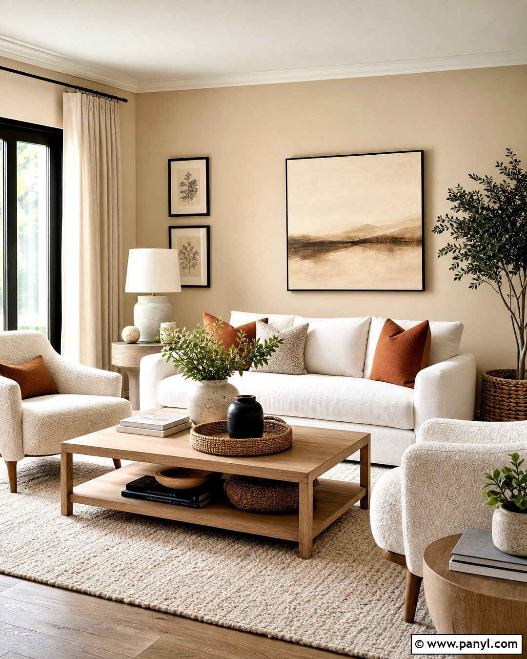 Touch of Sand Living Room With Cream Furniture - 20 touch of sand sherwin williams ideas