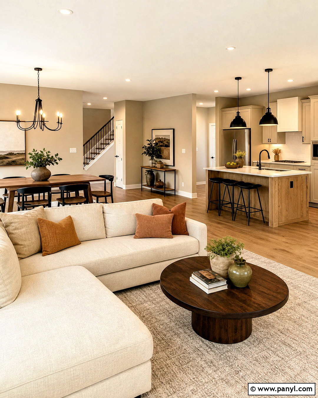 Touch of Sand Open Concept Interior - 20 touch of sand sherwin williams ideas