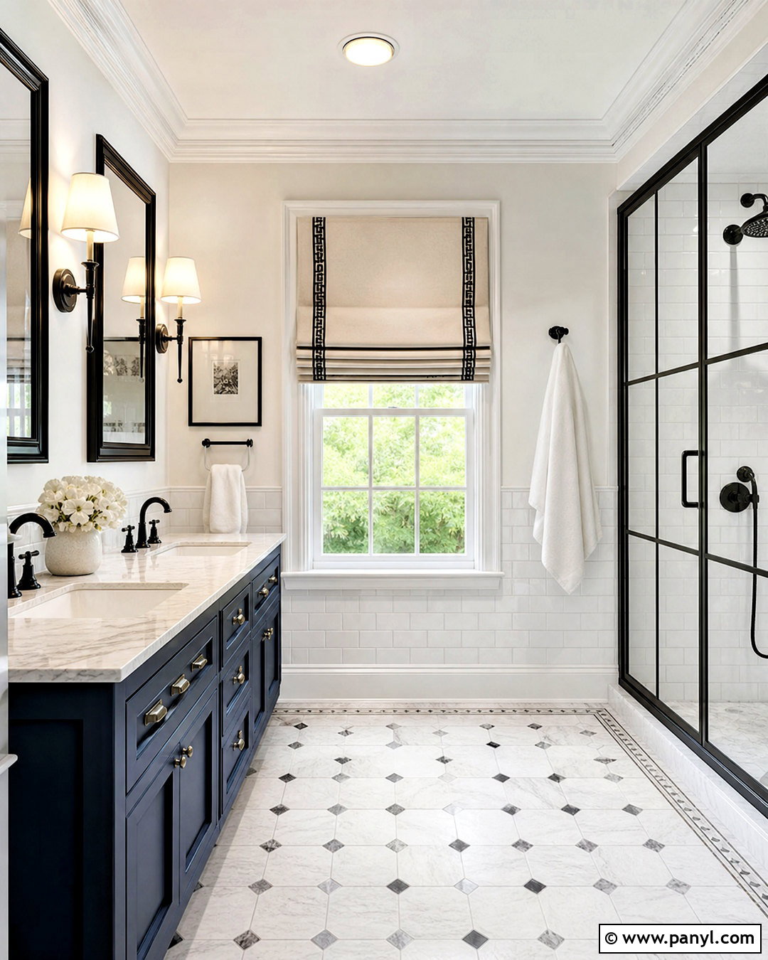 Traditional Bathroom With Black Accents - 20 bathroom with black accents