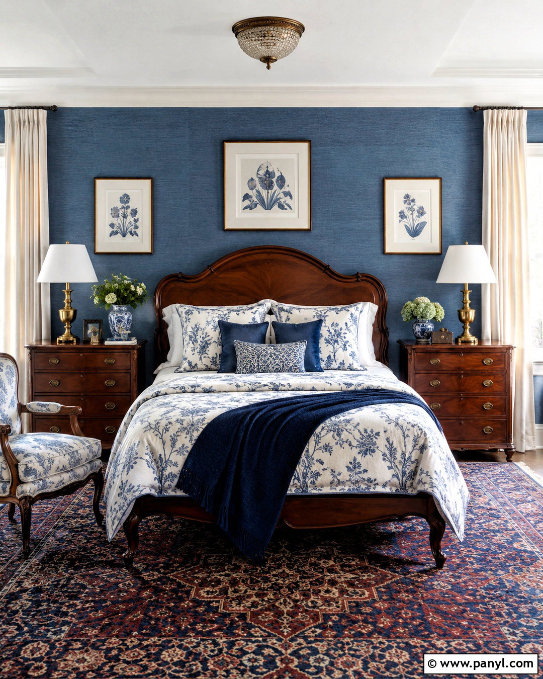 Traditional Blue Bedroom - 20 blue rooms bedroom ideas