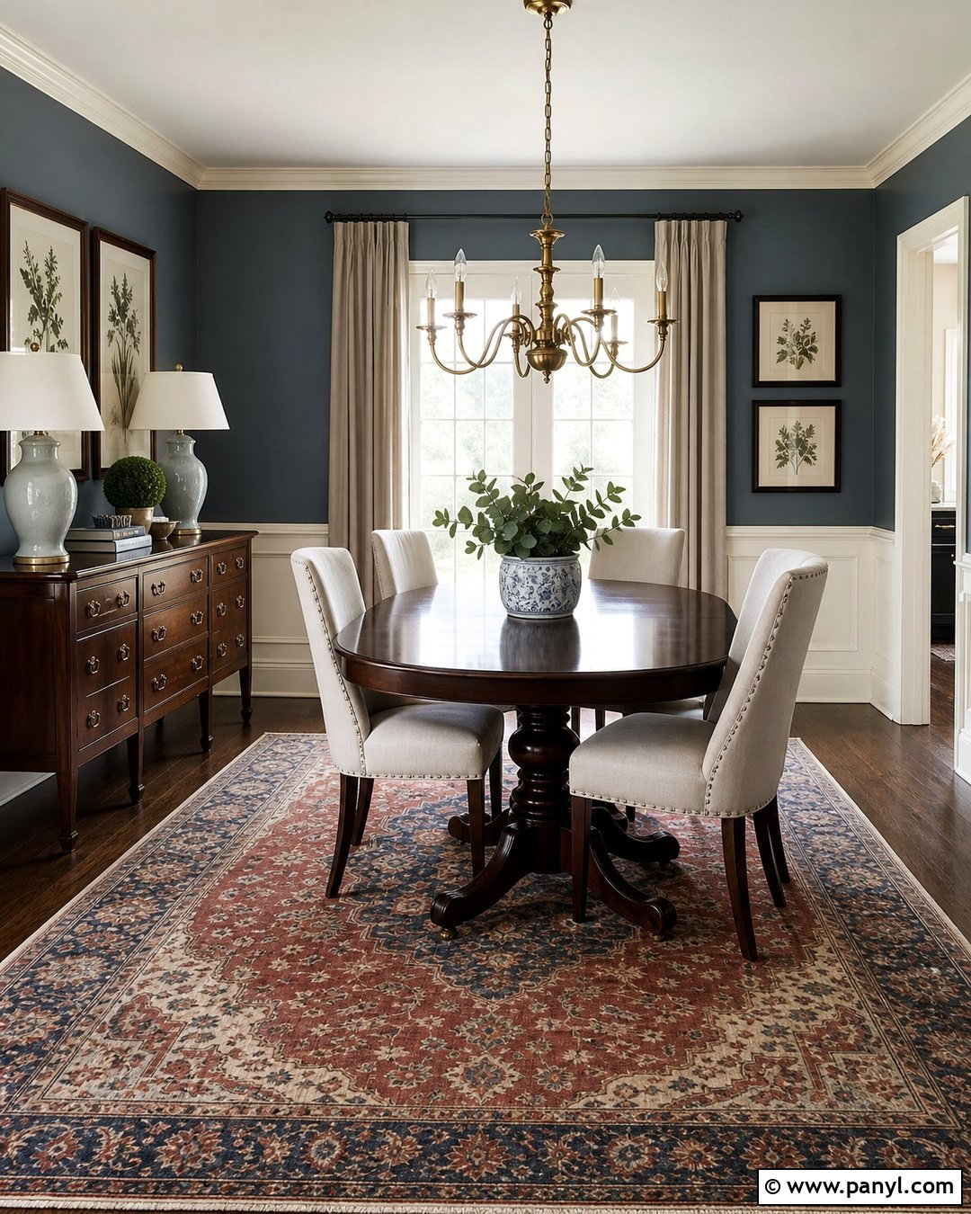 Traditional Blue Gray Dining Room Walls - 30 blue gray walls