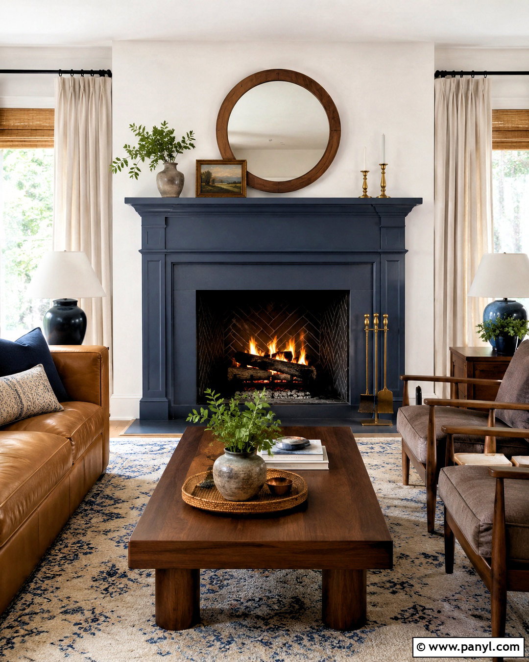 Traditional Brown And Blue Living Room - 20 brown and blue living room ideas