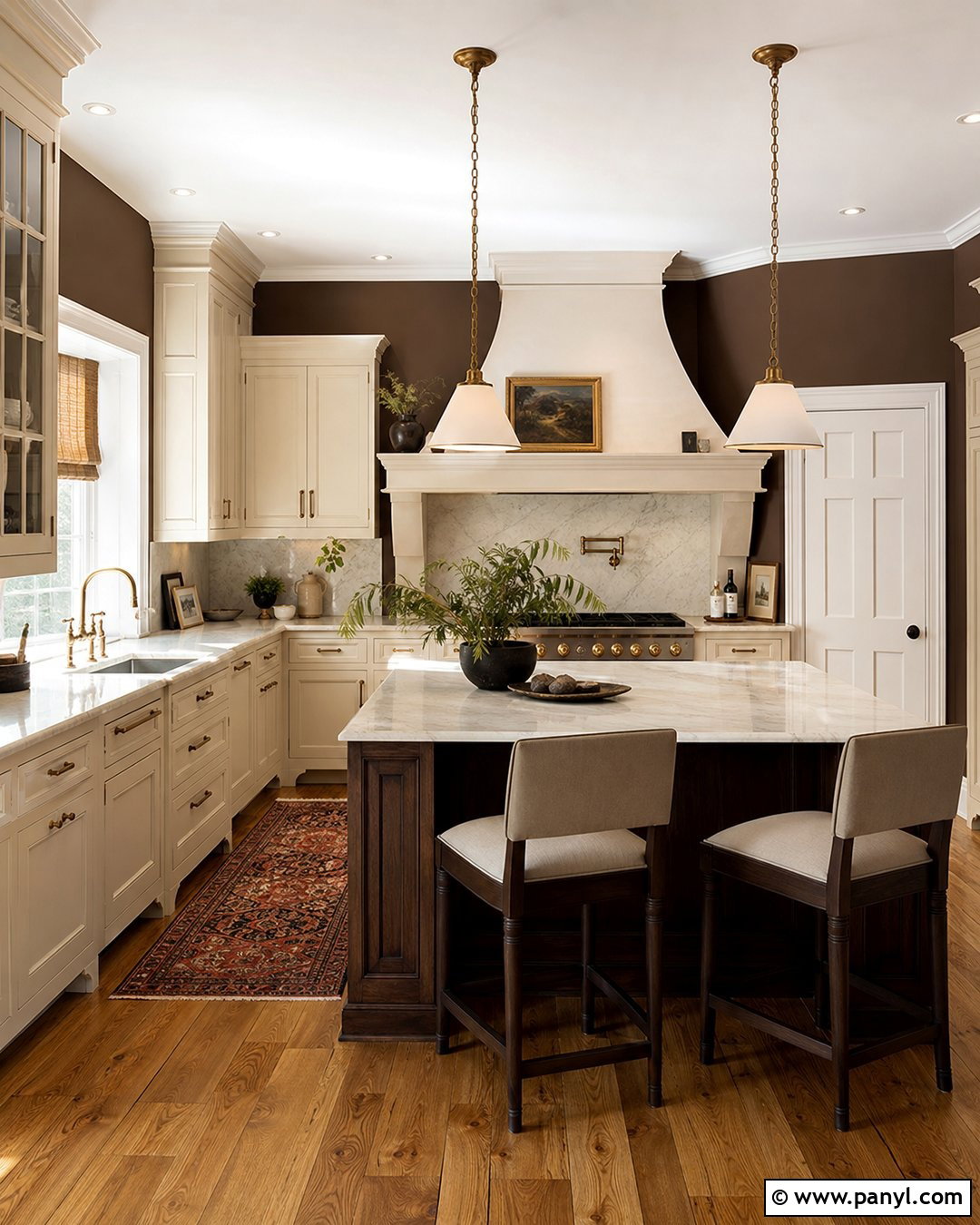 Traditional Brown Kitchen Walls - 35 Brown Kitchen Walls