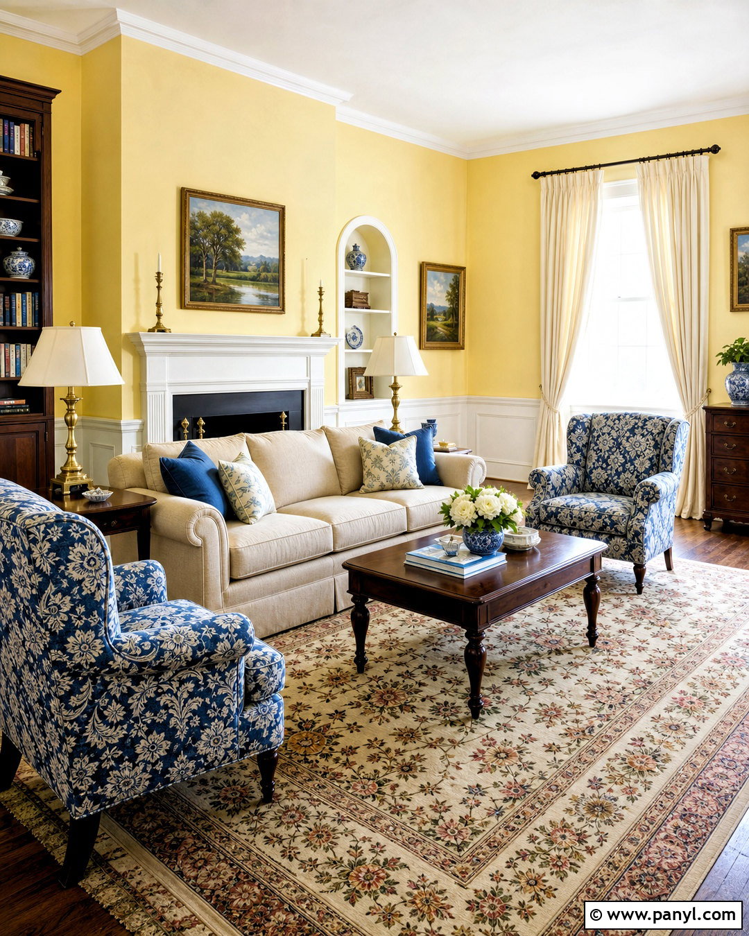 Traditional Butter Yellow Living Room - 20 butter yellow living room ideas