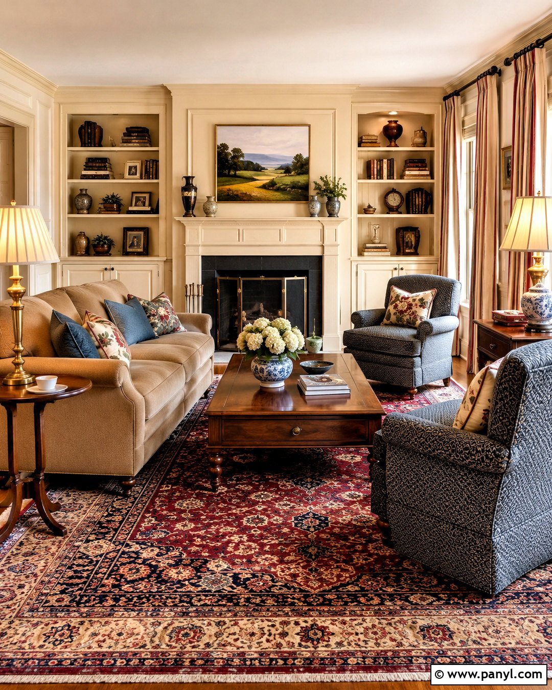 Traditional Cozy Living Room - 20 cozy living room design ideas