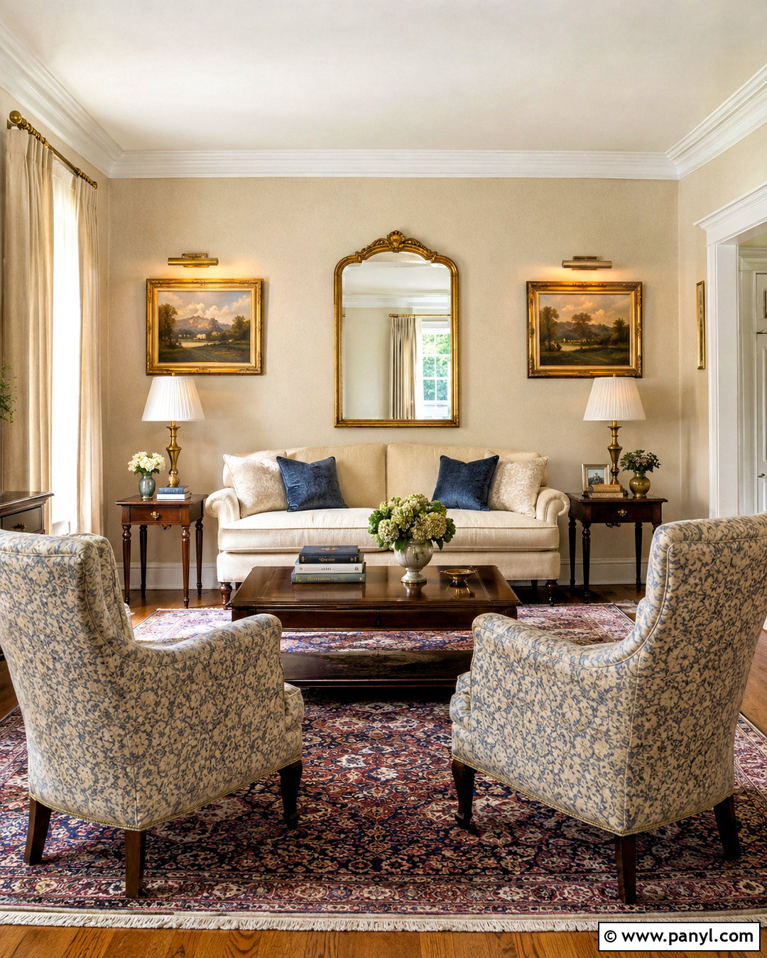 Traditional Cream Living Room - 20 cream paint living room ideas